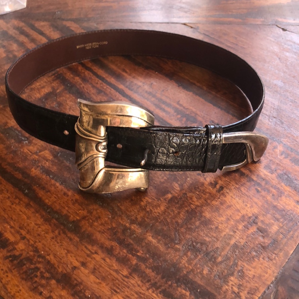 Alligator belt with sterling silver belt buckle